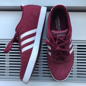 adidas Burgundy Suede Sneakers